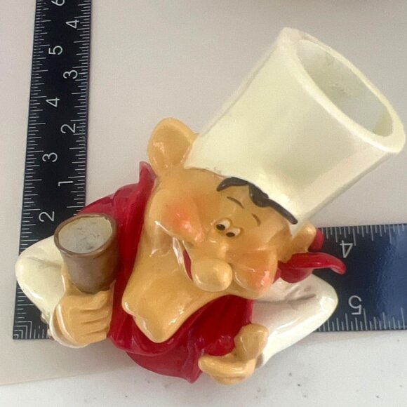 Vtg After Chefs Italian Ceramic Decanter Mike Oleon Garrard & Toothpick Holder - Picture 11 of 12